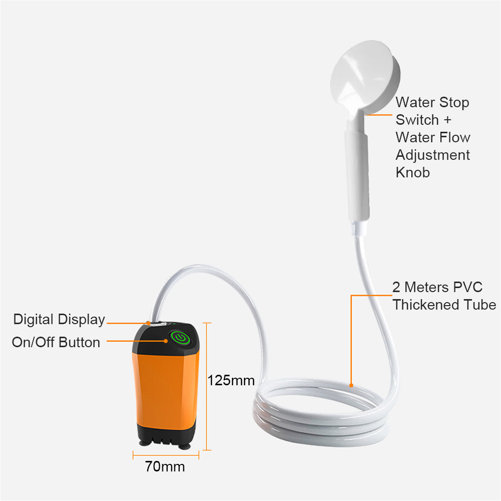 Porta Shower With Rechargeable Battery