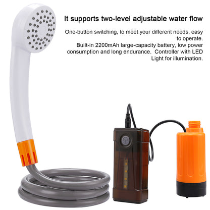 Porta Shower With Rechargeable Battery